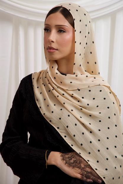 BUTTER YELLOW POLKA LACE